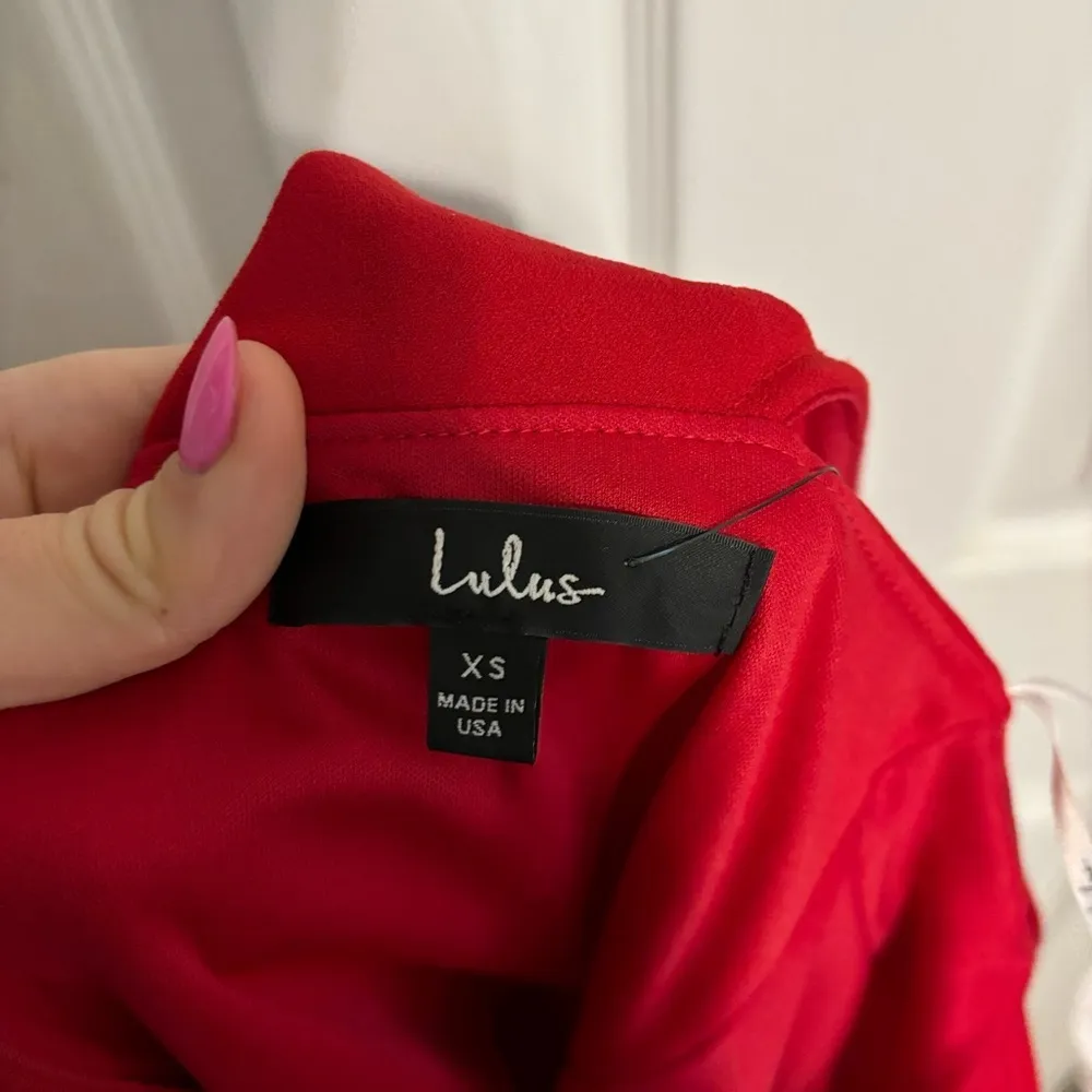 Lulu’s My Favorite Night Red Off-the-Shoulder Bodycon Midi Dress NWT - Image 9