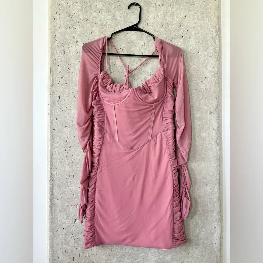 White Fox Boutique “Tough Choices” Mini Dress - Mauve XL NWT - Image 2