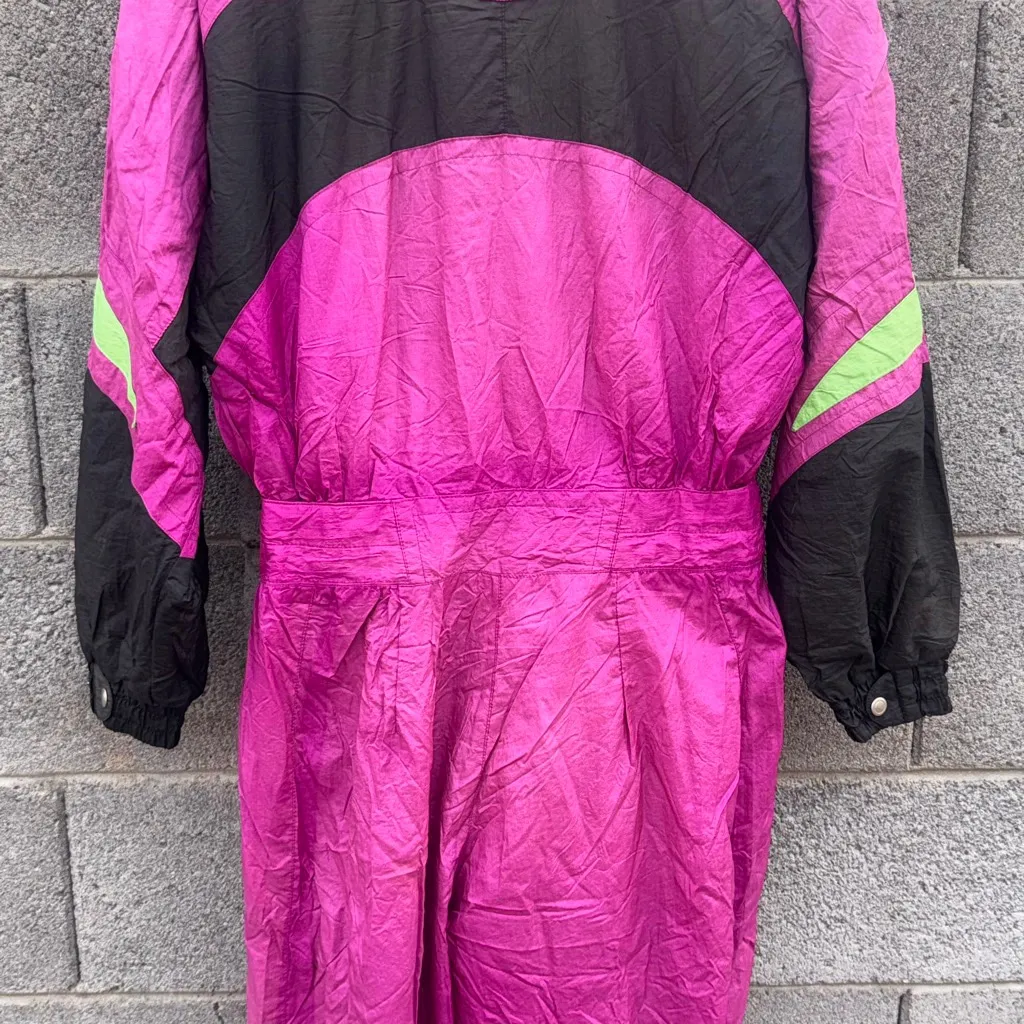 Inside Edge Ski Snowboard Snowsuit Pink Black Green Women's Medium - Image 12