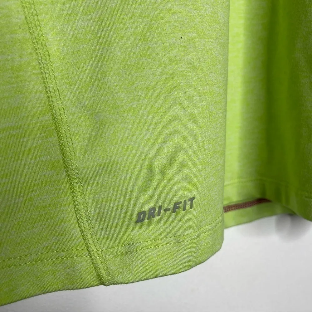 Nike Running Lime Green Quarter Zip Workout Shirt Active Size Small Dri Fit - Image 5