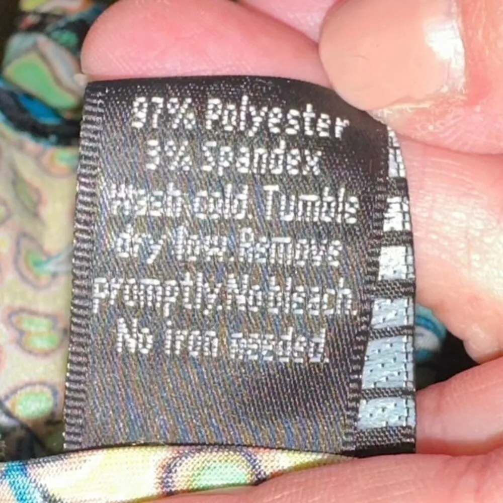 Win Win Sleeveless Patterned Colorful Maxi Dress Blue Size L - Image 3