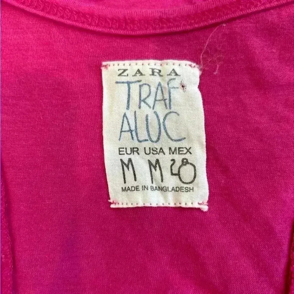 Zara pink tank top in size medium - Image 4