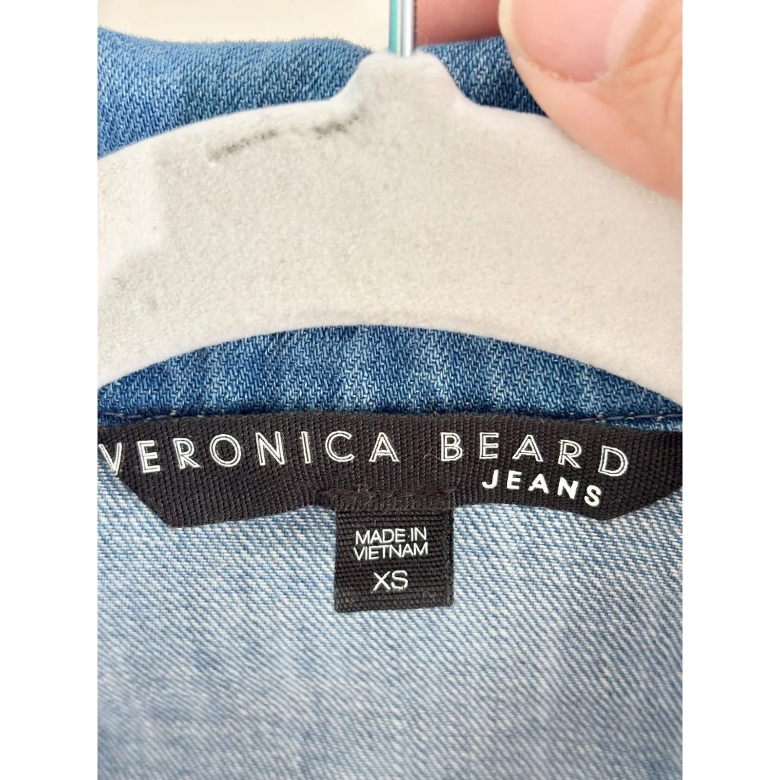 Veronica Beard Jeans Keenan Denim Belted One-Piece Romper Blue Women's Size XS - Image 7