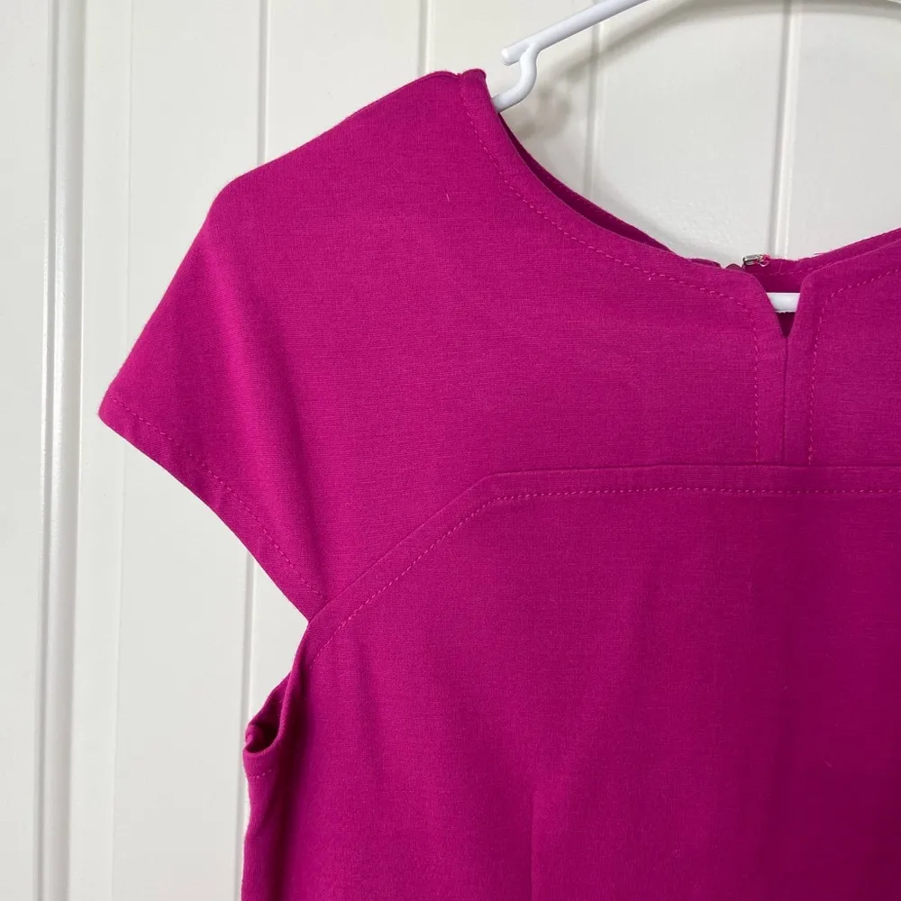 NWOT Talbots women’s pink stretch bodycon zip cap sleeve business casual dress 4 - Image 2