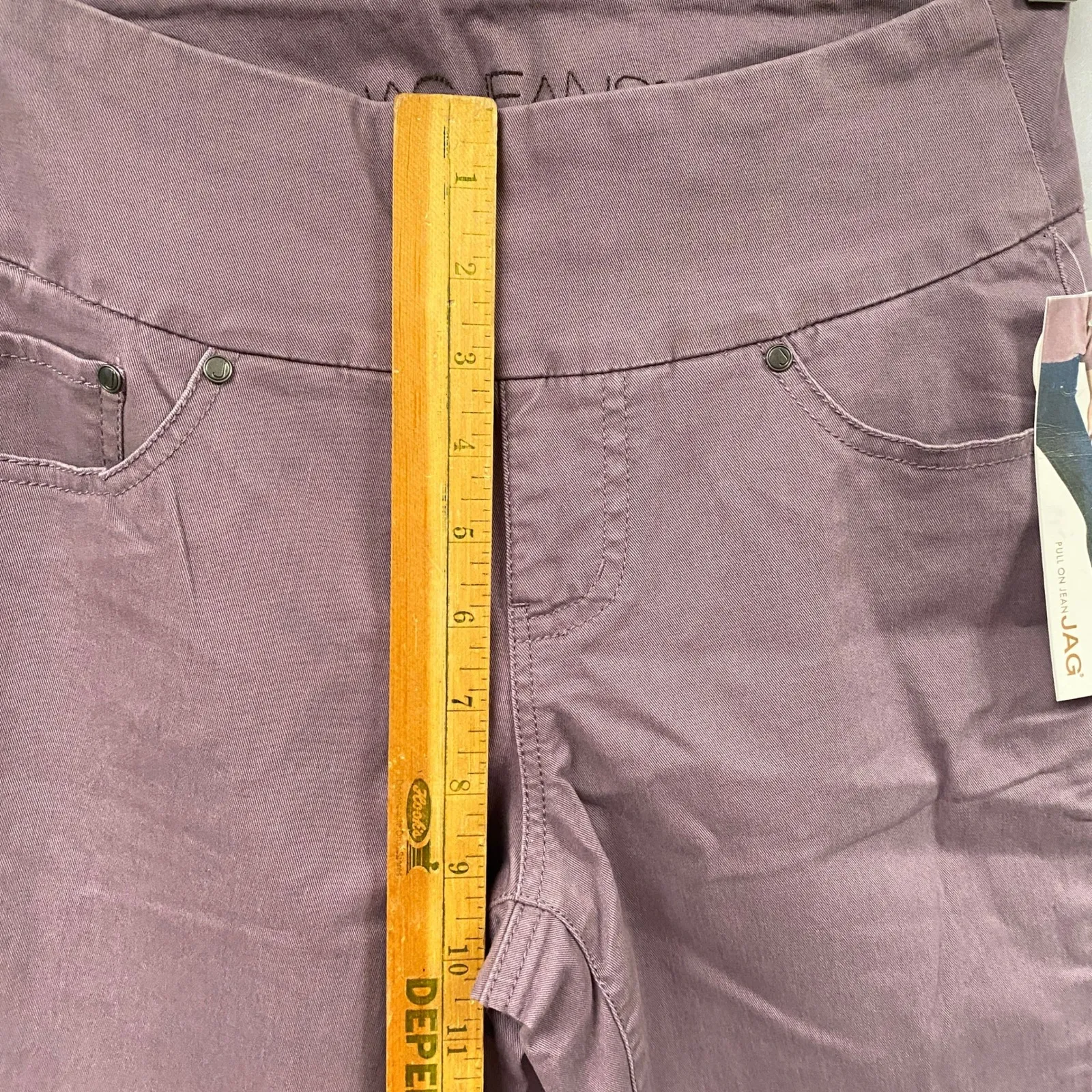 JAG Petite Peri Straight Pull On Pants Purple Mist Size 2P Modern - Image 4