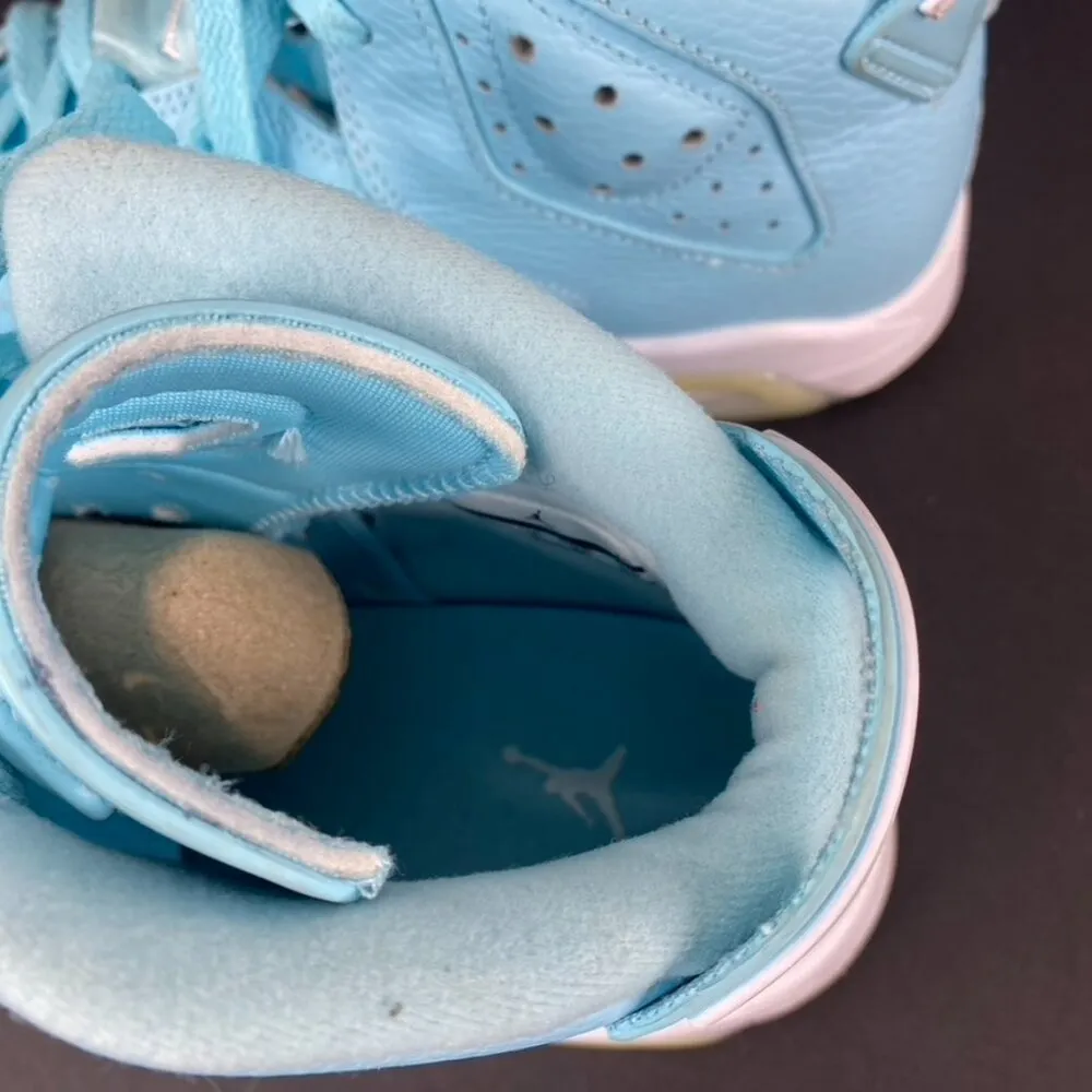 Air Jordan 6 Retro Pantone GG Still Blue Sneakers Size 5.5Y/Womens 7 - Image 7