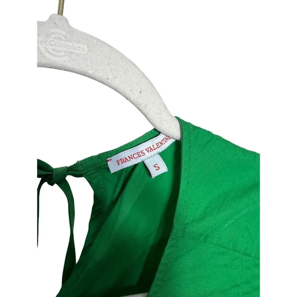 Frances Valentine Green Sleeveless Pom Pom Top Sz. S - Image 3