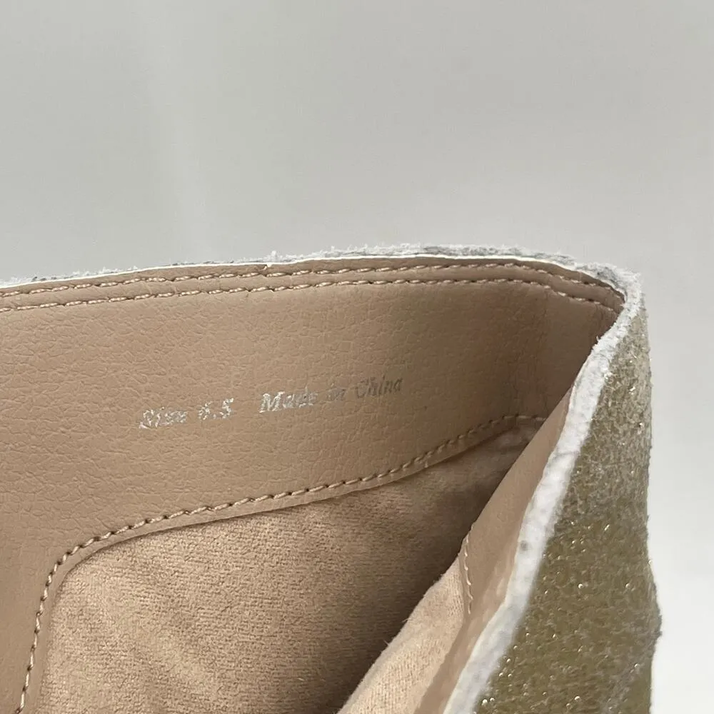 DOLCE VITA Nestly Boots Size 6.5 Gold Metallic Western Cowgirl Cowboy Suede NEW - Image 12