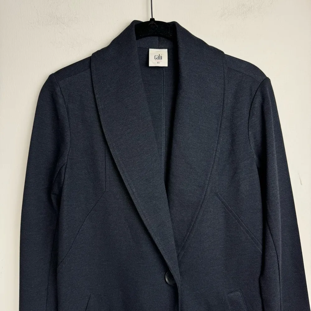 Cabi Harbor Navy Blazer Duster Jacket Sz XS - Image 4