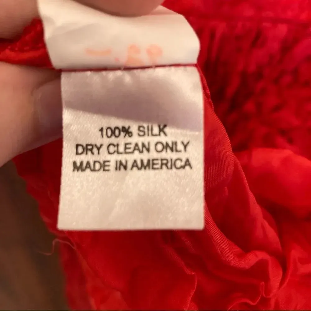 AMANDA UPRICHARD Red Lace Sleeveless Dress Silk Size Small - Image 8