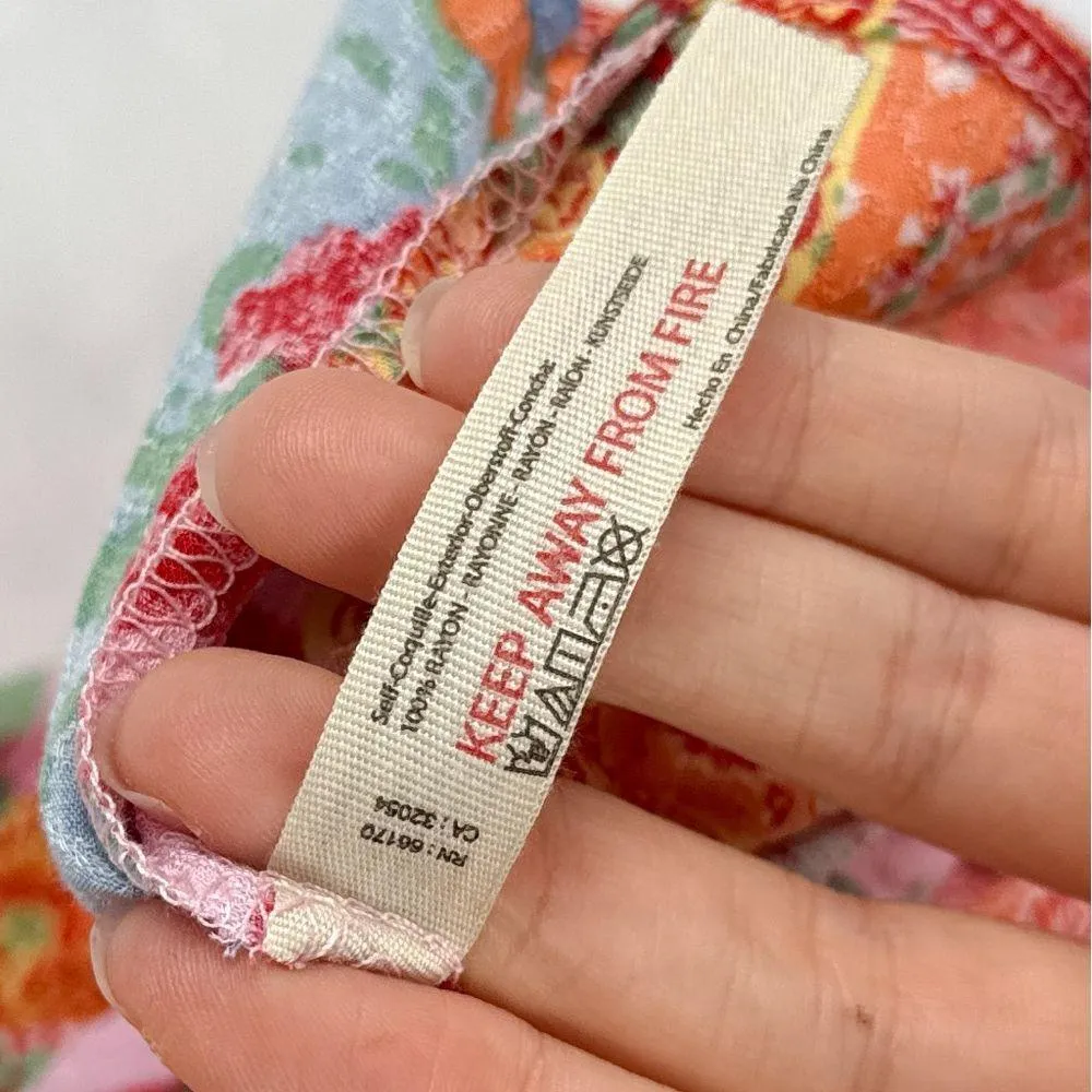 Intimately Rule the World Romper Colorful Floral Print Flowy Boho S - Image 8