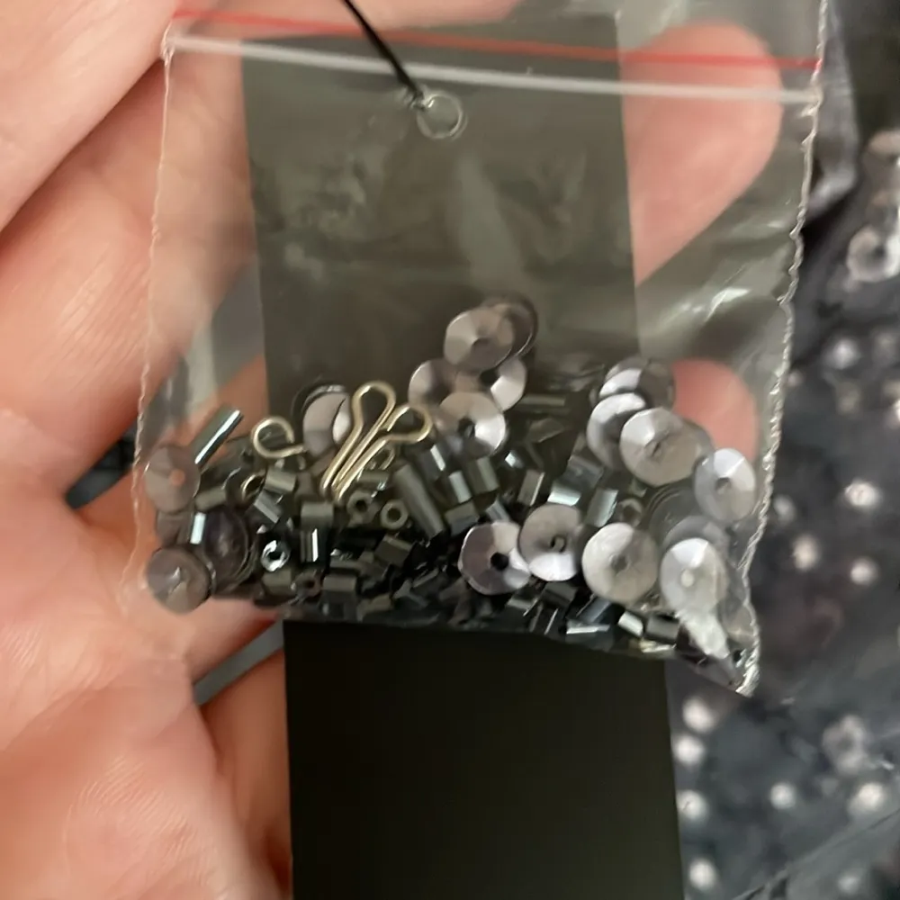 NWT Adrianna Papell Beaded Cocktail Dress Dusty Blue Size 6P - Image 10