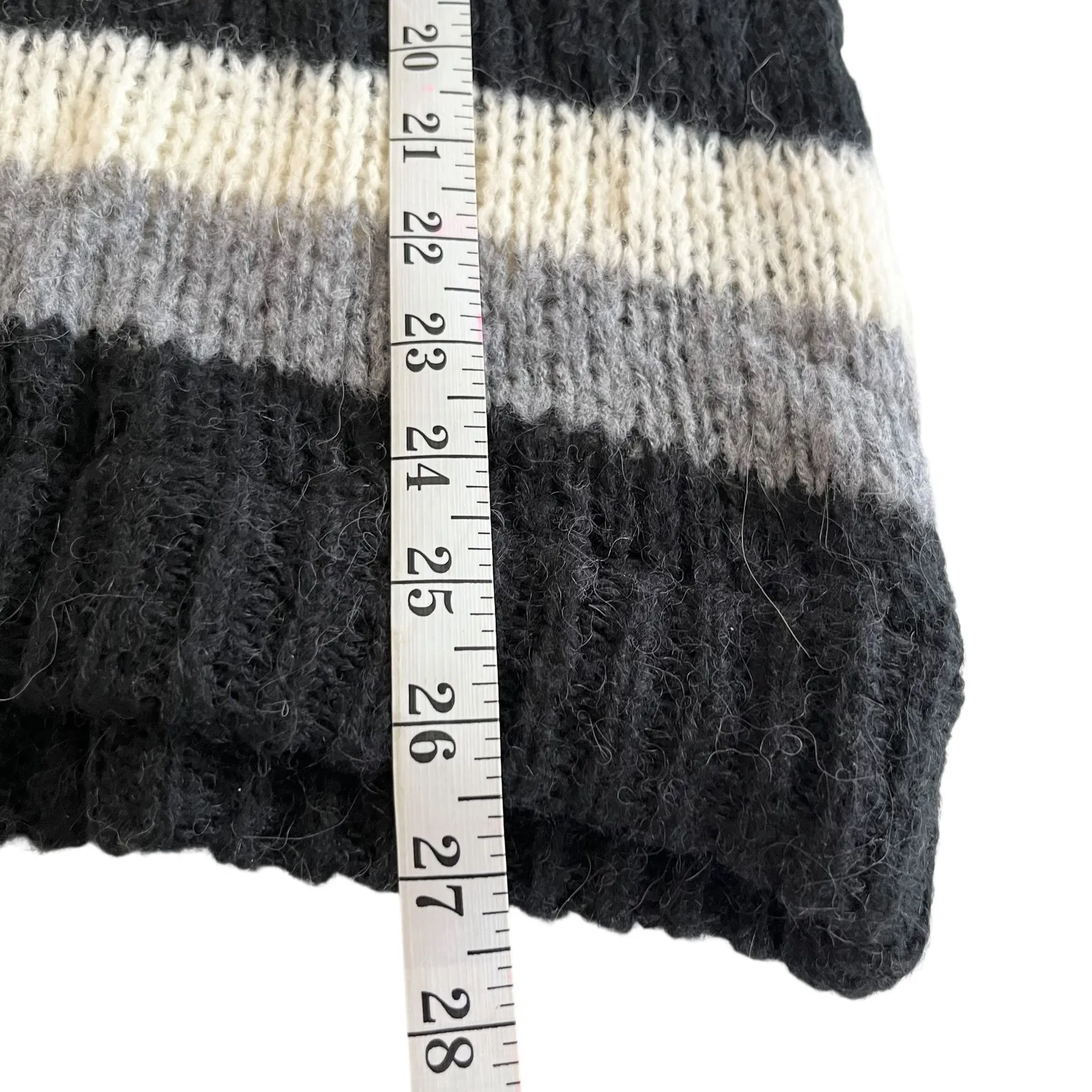 Zara Steven Meisel Striped Alpaca Sweater – Cozy Oversized Fit size M - Image 5