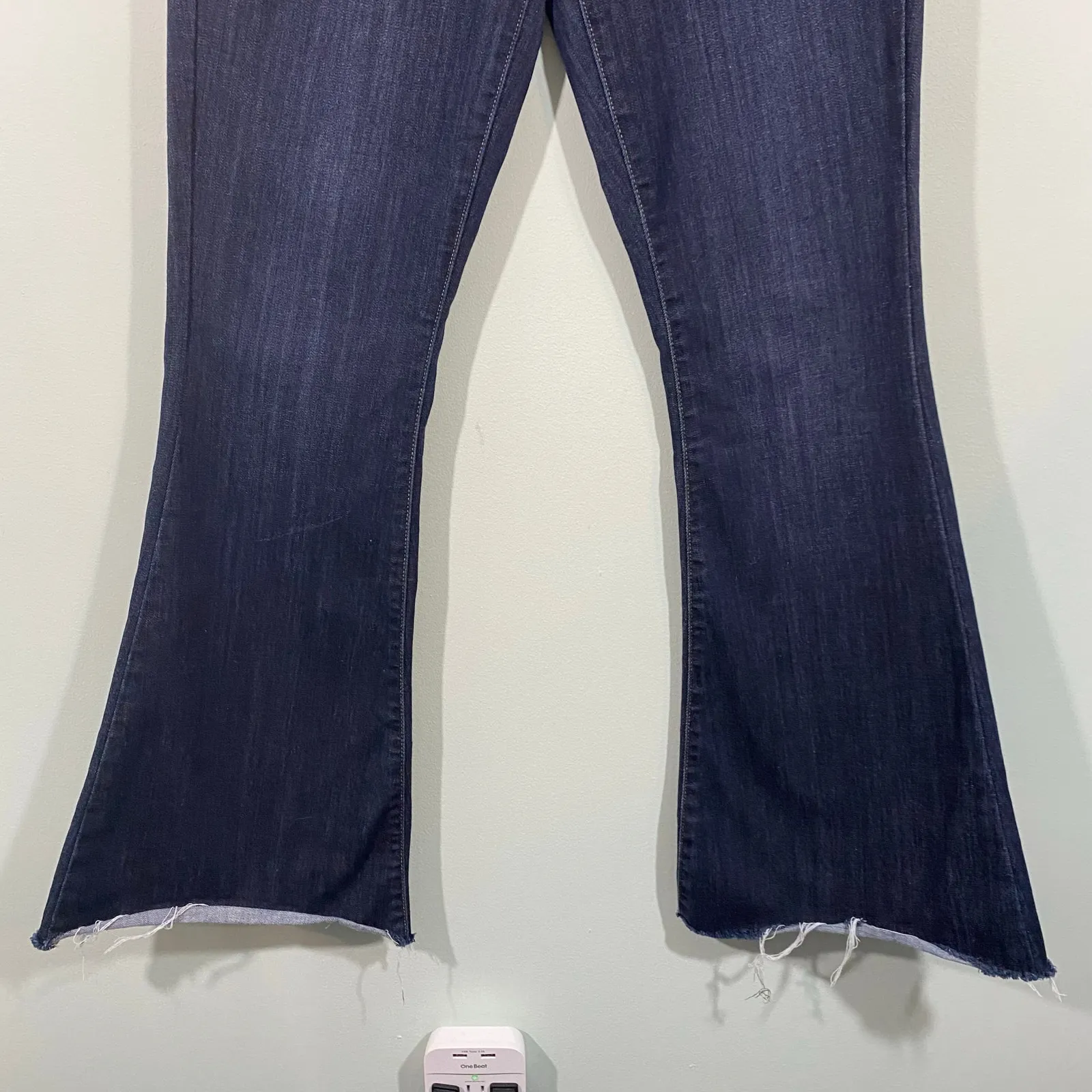 Judy Blue Dark Wash Elko High Rise Raw Hem Flared Jeans Size 9/29 #JB82343DK - Image 3