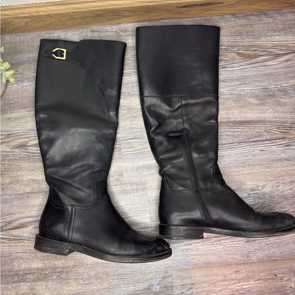Cole Haan Womens Harrington Knee High Riding Boots Black Leather Size 6.5 - Image 2