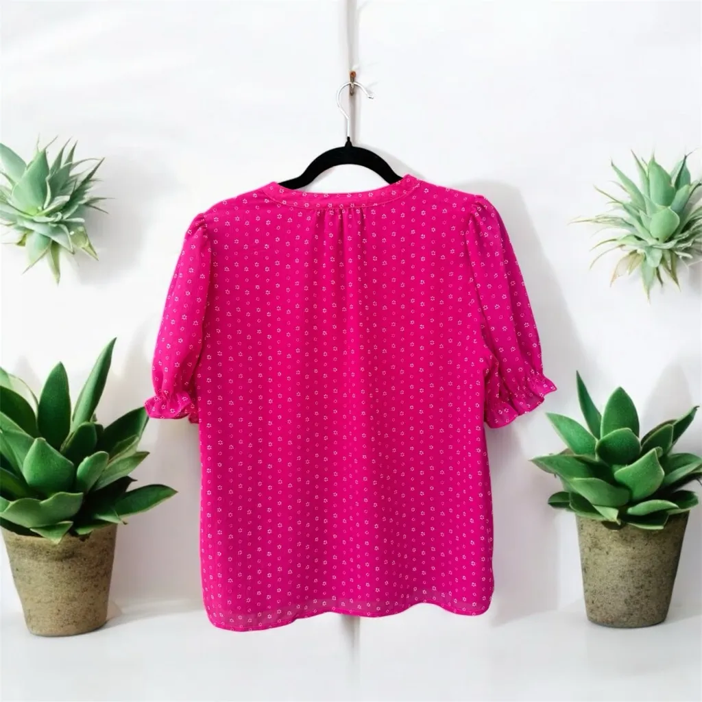 J.Crew  Puff Sleeve Button Down Blouse Medium - Image 2