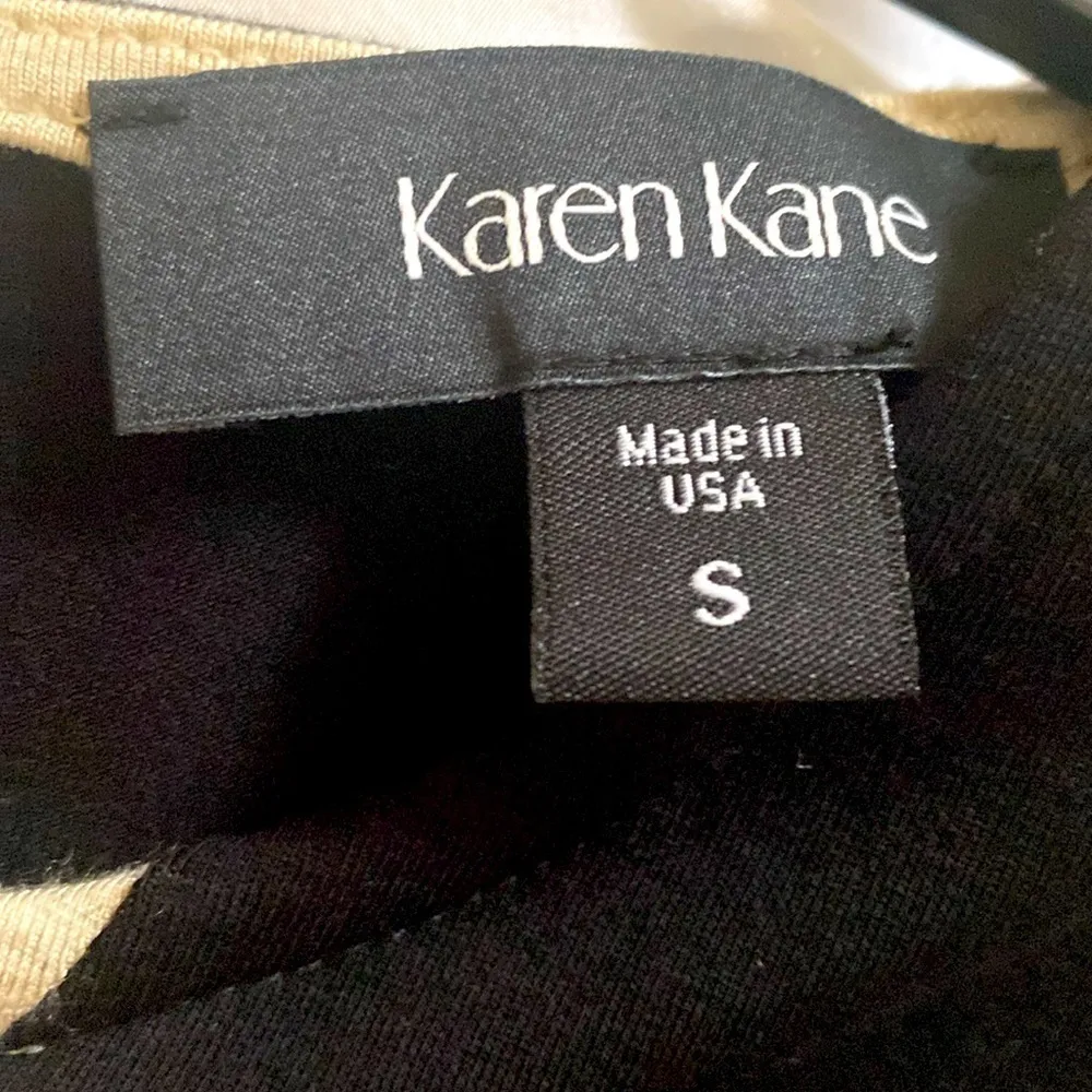 Karen Kane black/tan sleeveless color block midi dress. Rayon/Spandex.Size S.NWT - Image 7