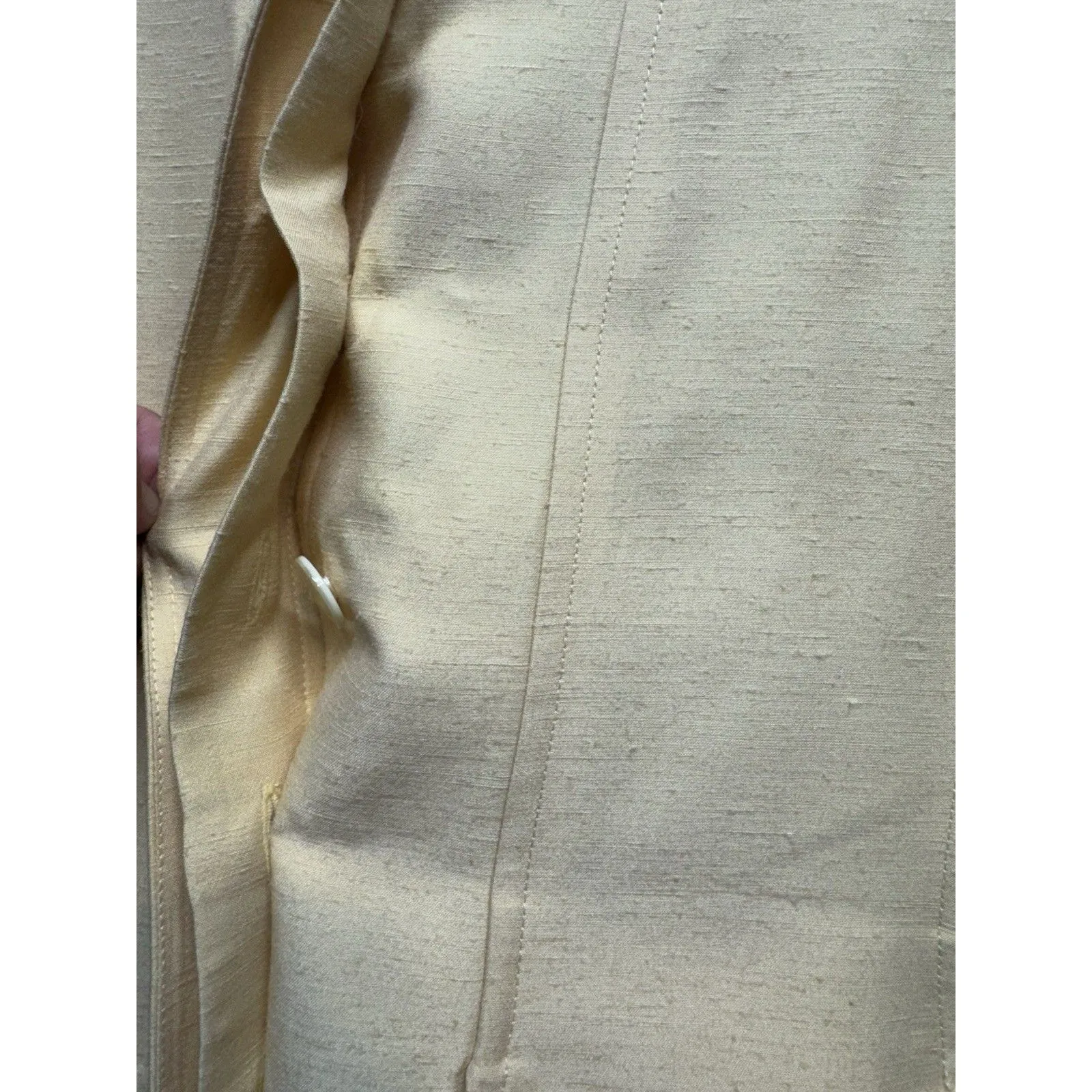 Vintage Oscar De La Renta Women's Size 8 Button Up Yellow Blazer Jacket Lined - Image 8