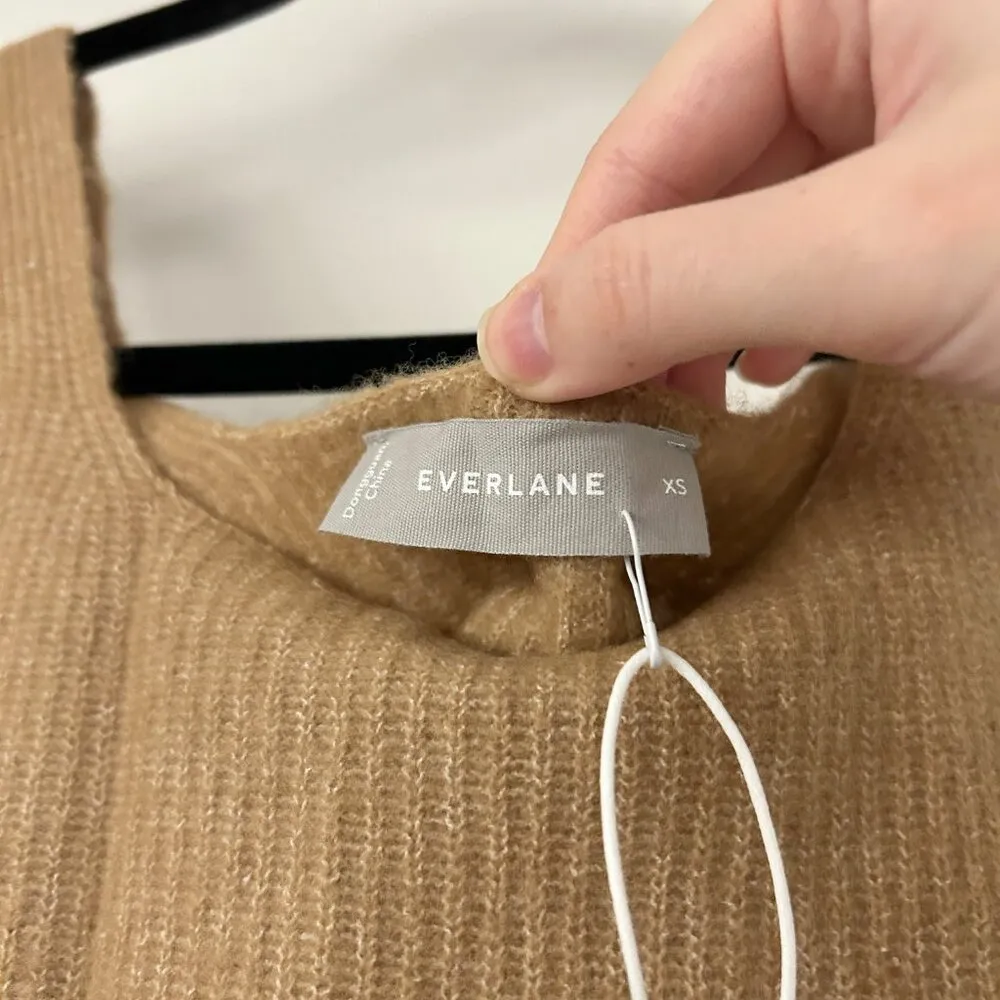 Everlane Wool Cropped Soft Knitted Tank Top in Camel Brown Size XS NWT - Image 6