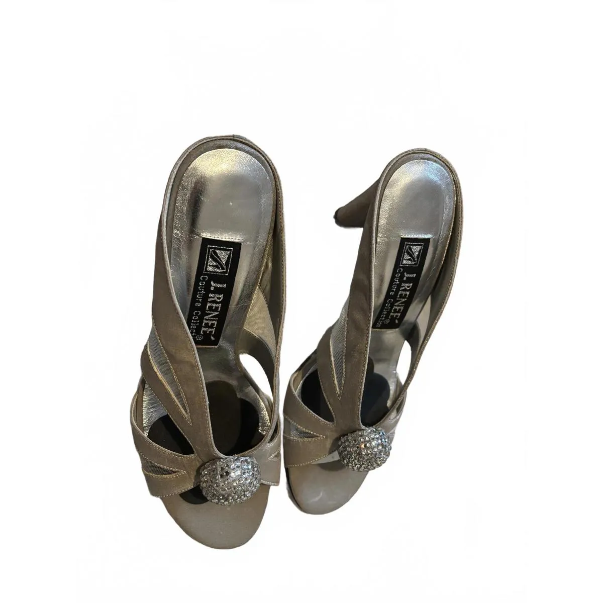 J. Reneé Couture Women's Silver Sandals Decorative Accent 7 - Image 3