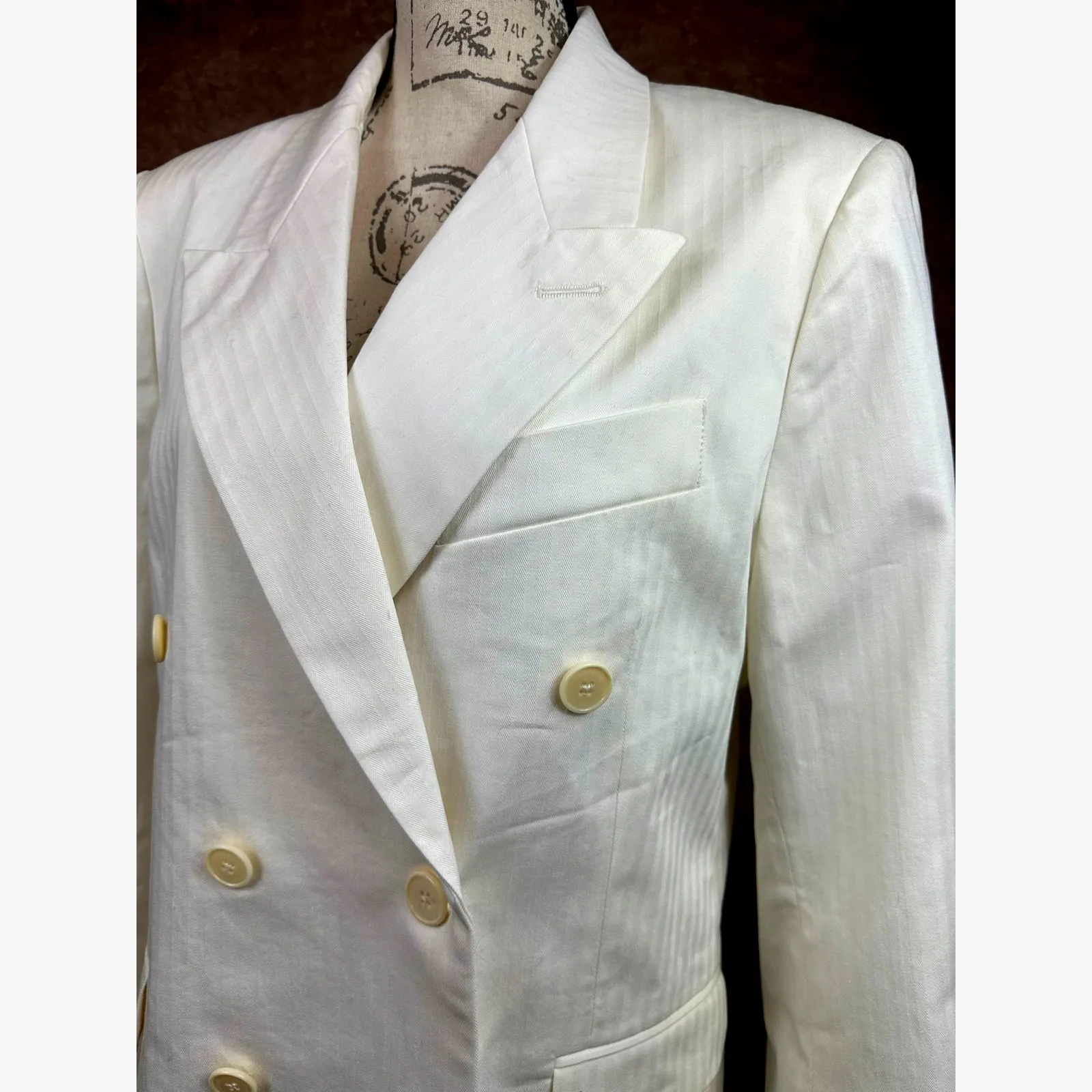 Zadig & Voltaire Vina Coton Blazer - Cream- size 40 (4) - Image 11