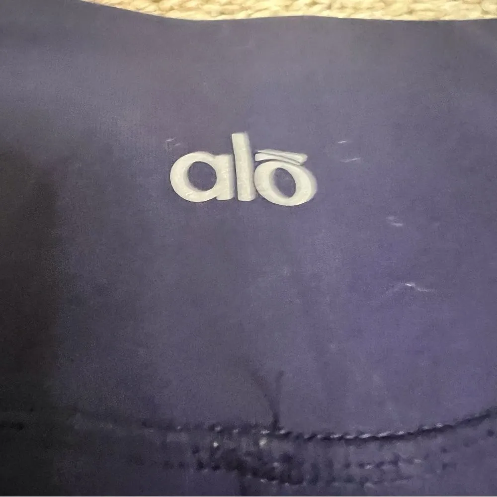 Alo Yoga Moto High Waist Womens Royal‎ Blue Athletic Active Leggings Size Small - Image 4
