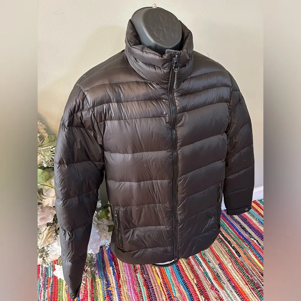 NEW Saks Fifth Avenue Premium Down Puffer Coat Ski Snow Jacket Black Medium - Image 3