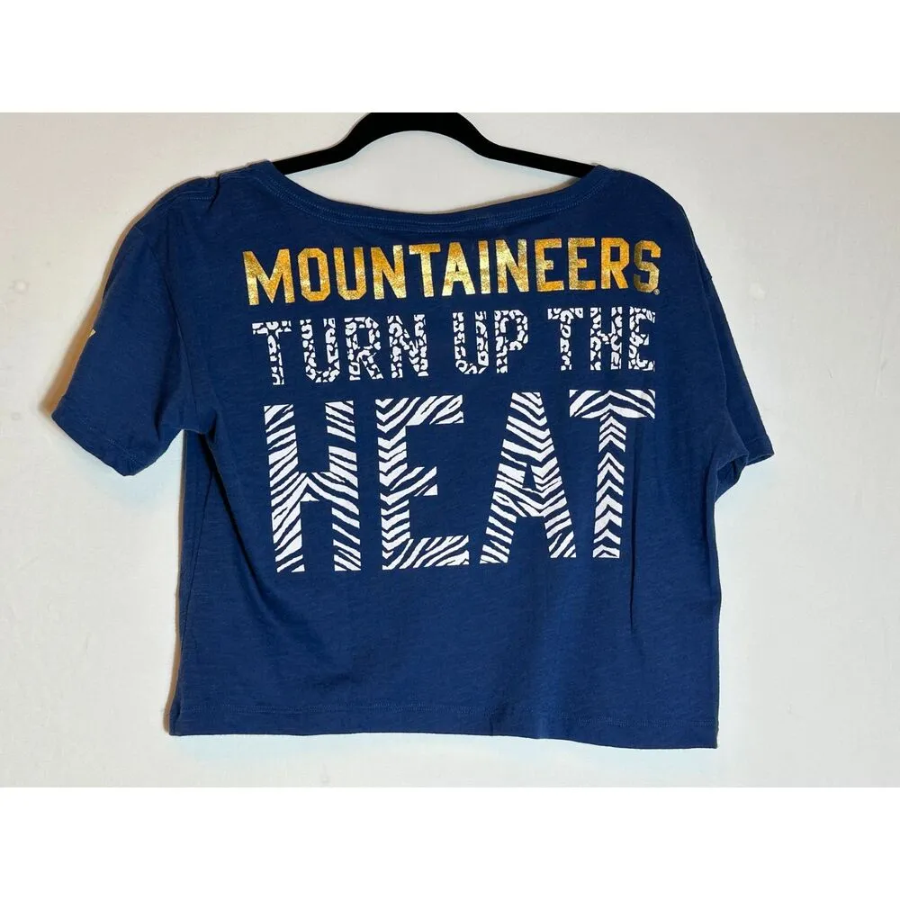 PINK Victoria's Secret West Virginia Mountaineers Cropped T Shirt Size S - Image 3