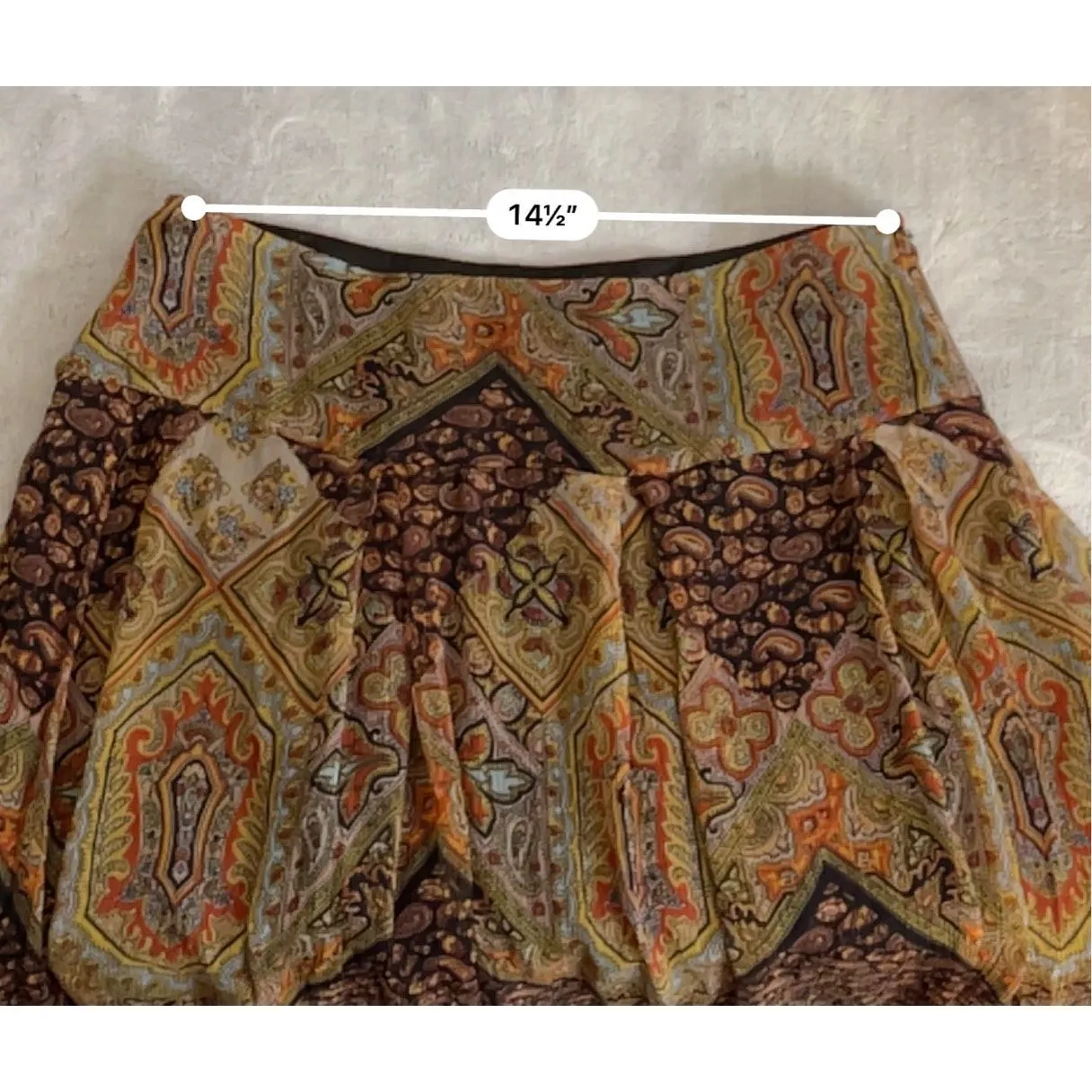 Women’s Paisley & Lace Midi Maxi Skirt 10 Black - Image 7