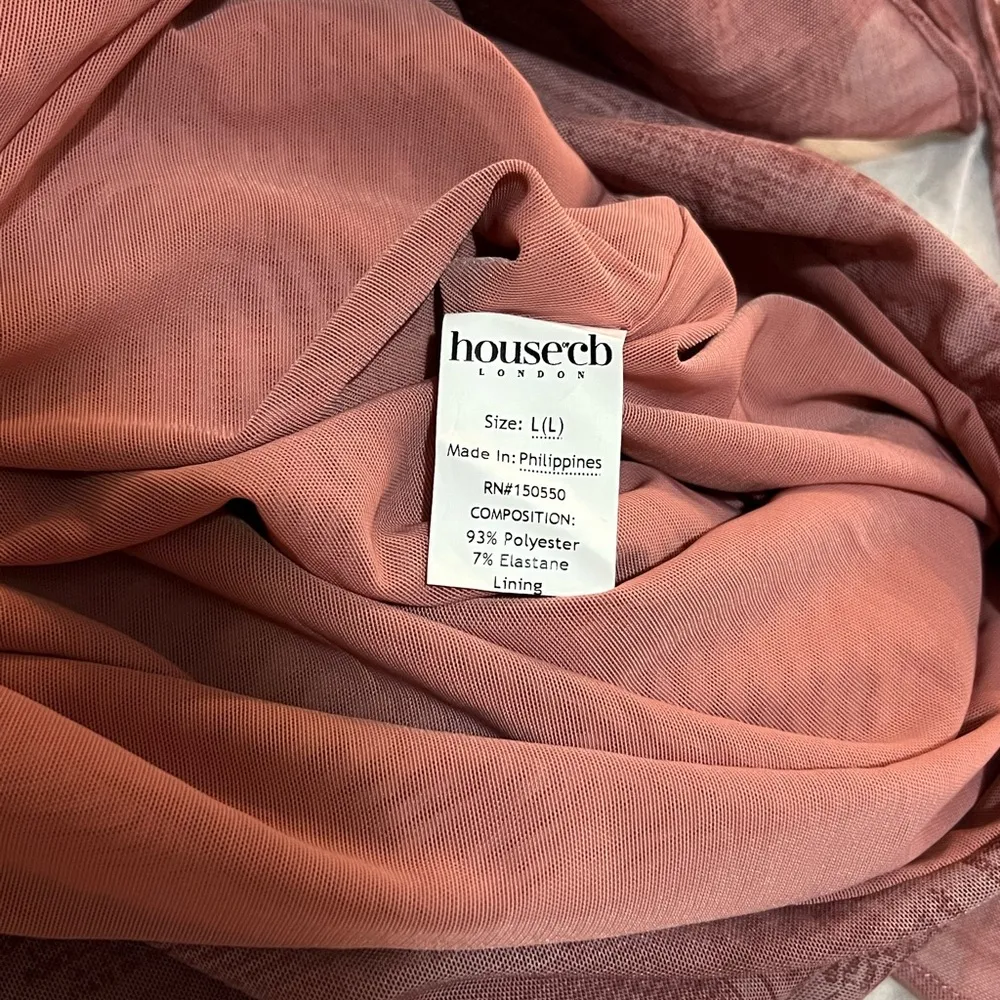 HOUSE OF CB 'Lyrah' Pink Print Ruffle Mini Dress - Image 9