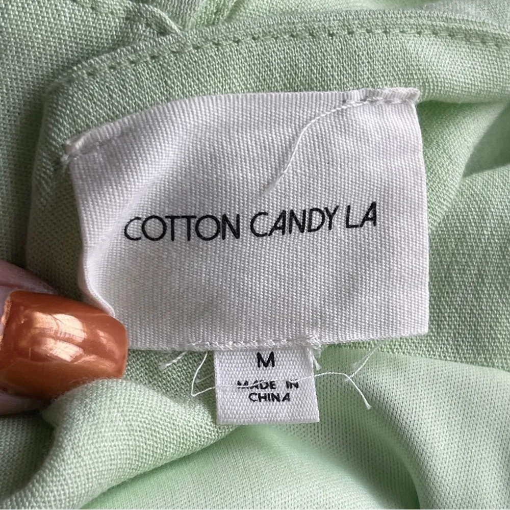 COTTON CANDY LA | Lime Green Mini Dress Dress Sz M - Image 6