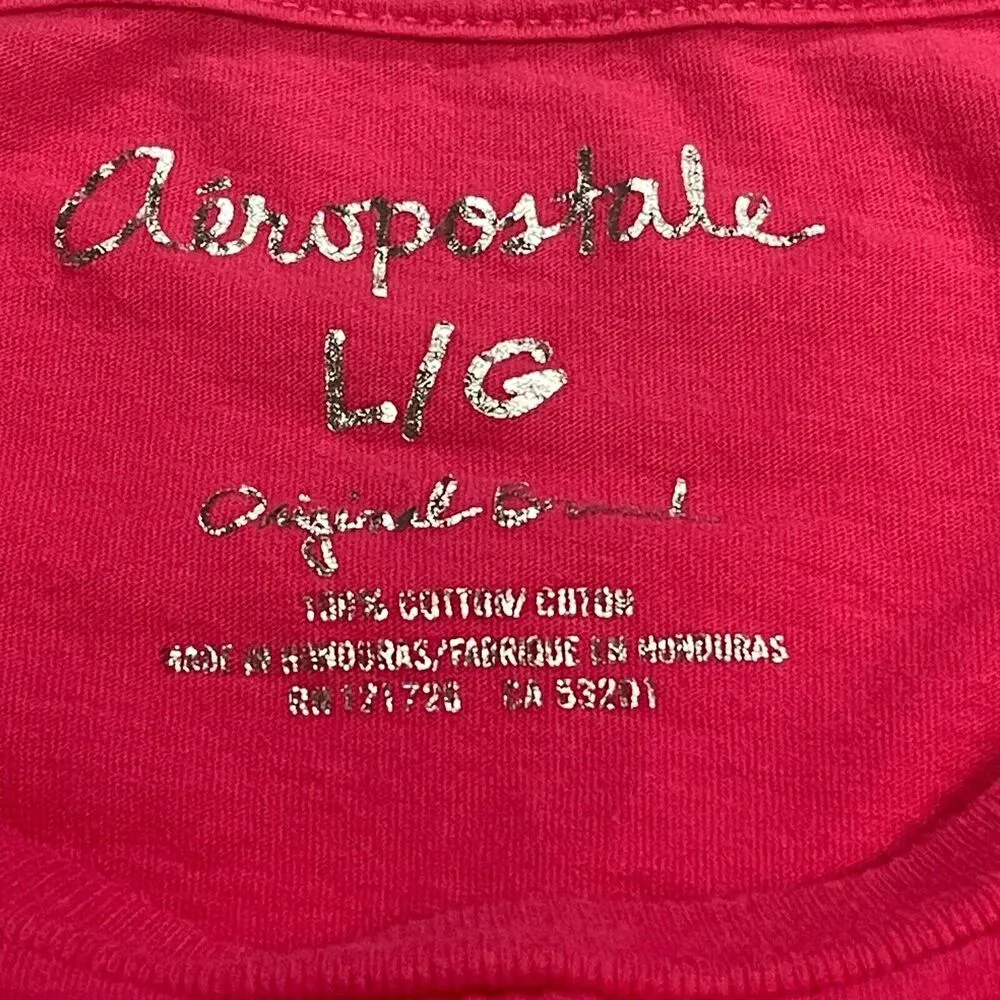 Aeropostale Women's Pink Aero New York Tshirt 100% Cotton Size Large - Image 7