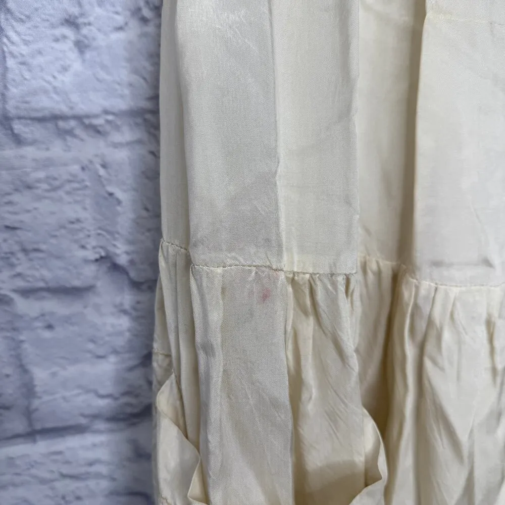 Joey Bisque Playwear Maxi Skirt and Tunic Set Beige Silky Eclectic Size 1 Button - Image 9