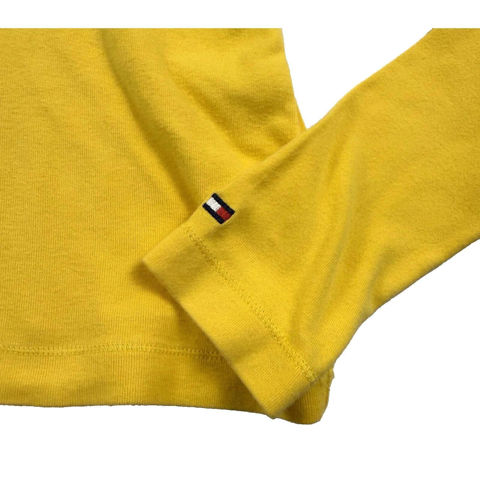 Vintage Tommy Hilfiger Womens Size Medium Yellow Polo Shirt Collared Long Sleeve - Image 5
