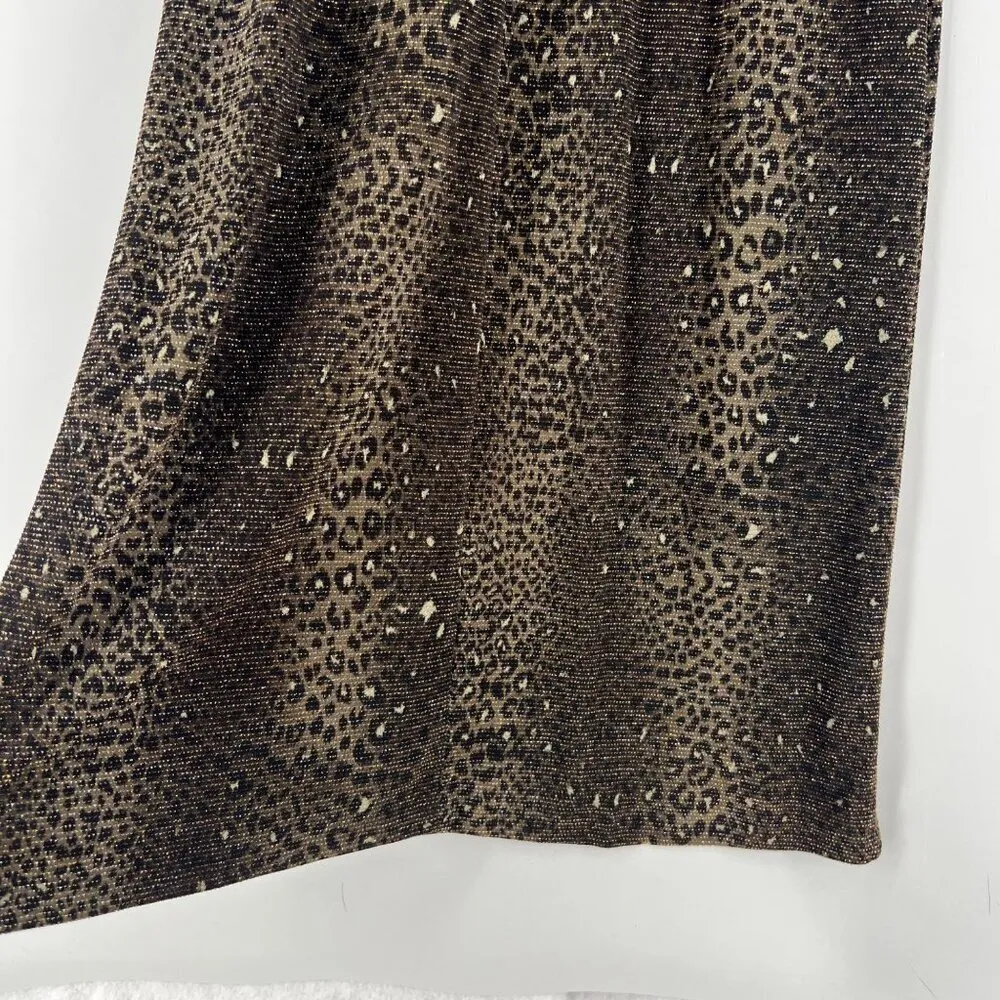 Alexia Admor‎ Black & Gold Leopard Print Sleeveless Cocktail Dress L - Image 13