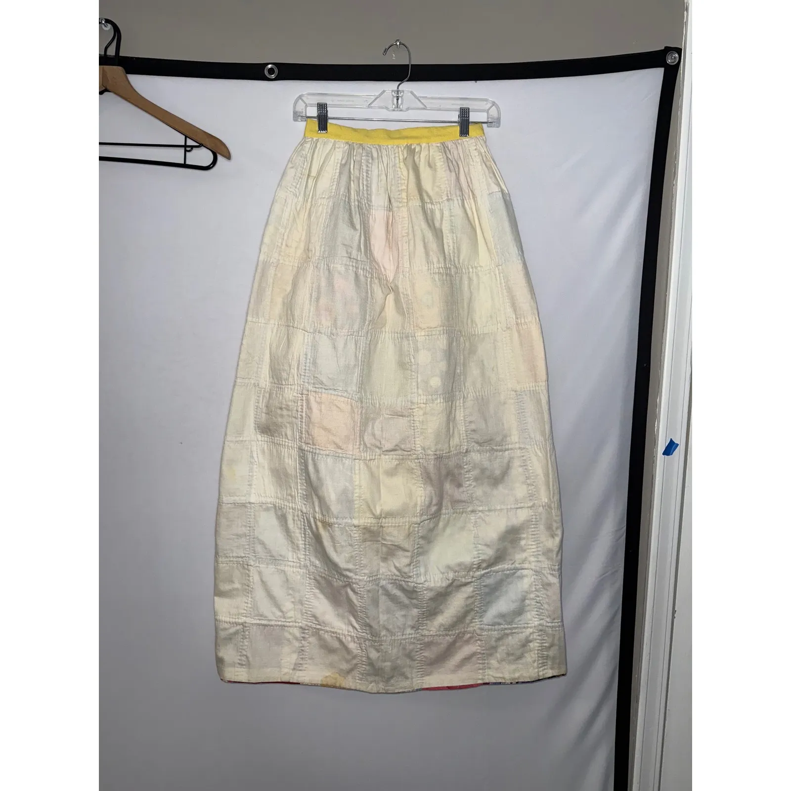 Vintage 1970s Handmade Patchwork Maxi Skirt XS Prairie Milkmaid Cottagecore - Image 12