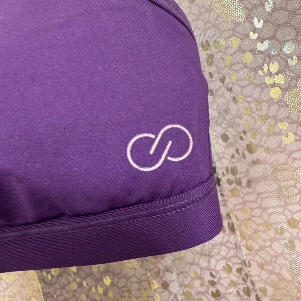 Calia By Carrie Underwood Ruched Purple Blackberry Cordial Swim Top Small - Image 3