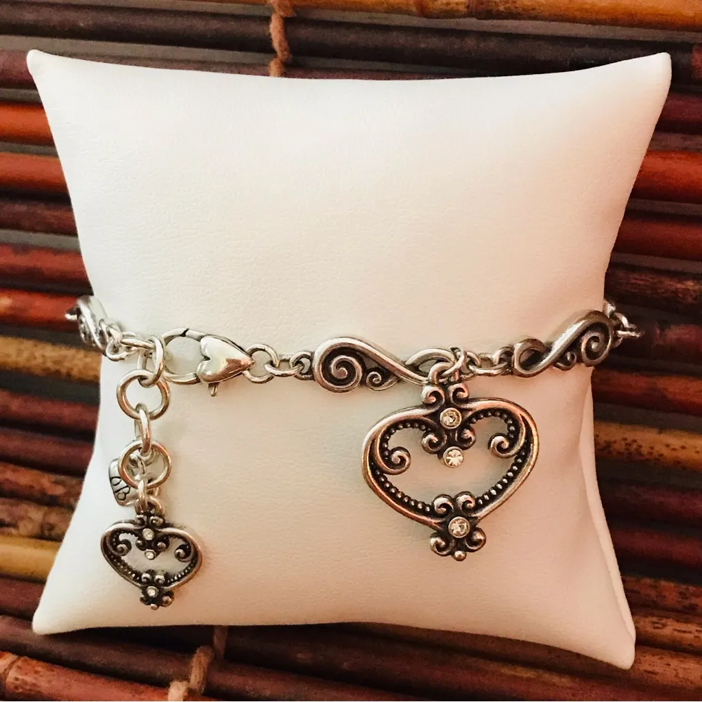 Brighton Scroll Heart Silver Tone Bracelet - Image 3