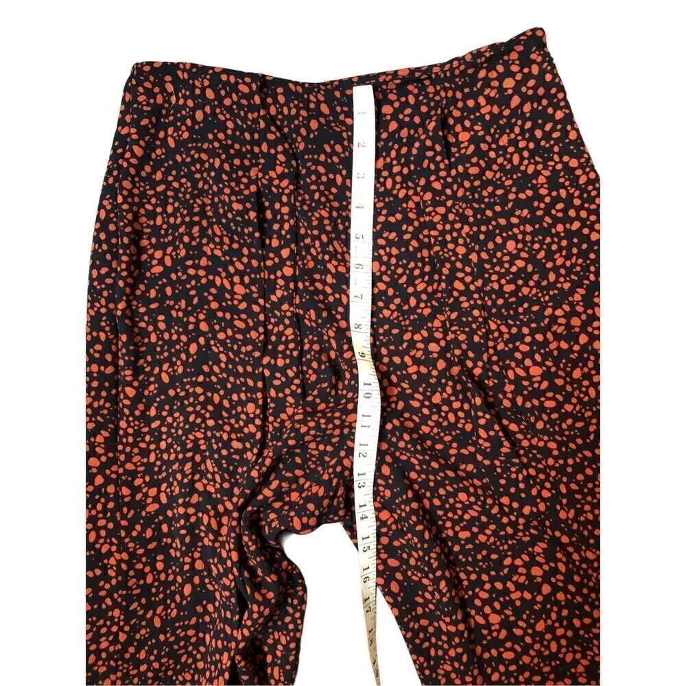 BP black and orange palazzo high waist with attach front tie belt wide leg size - Image 10