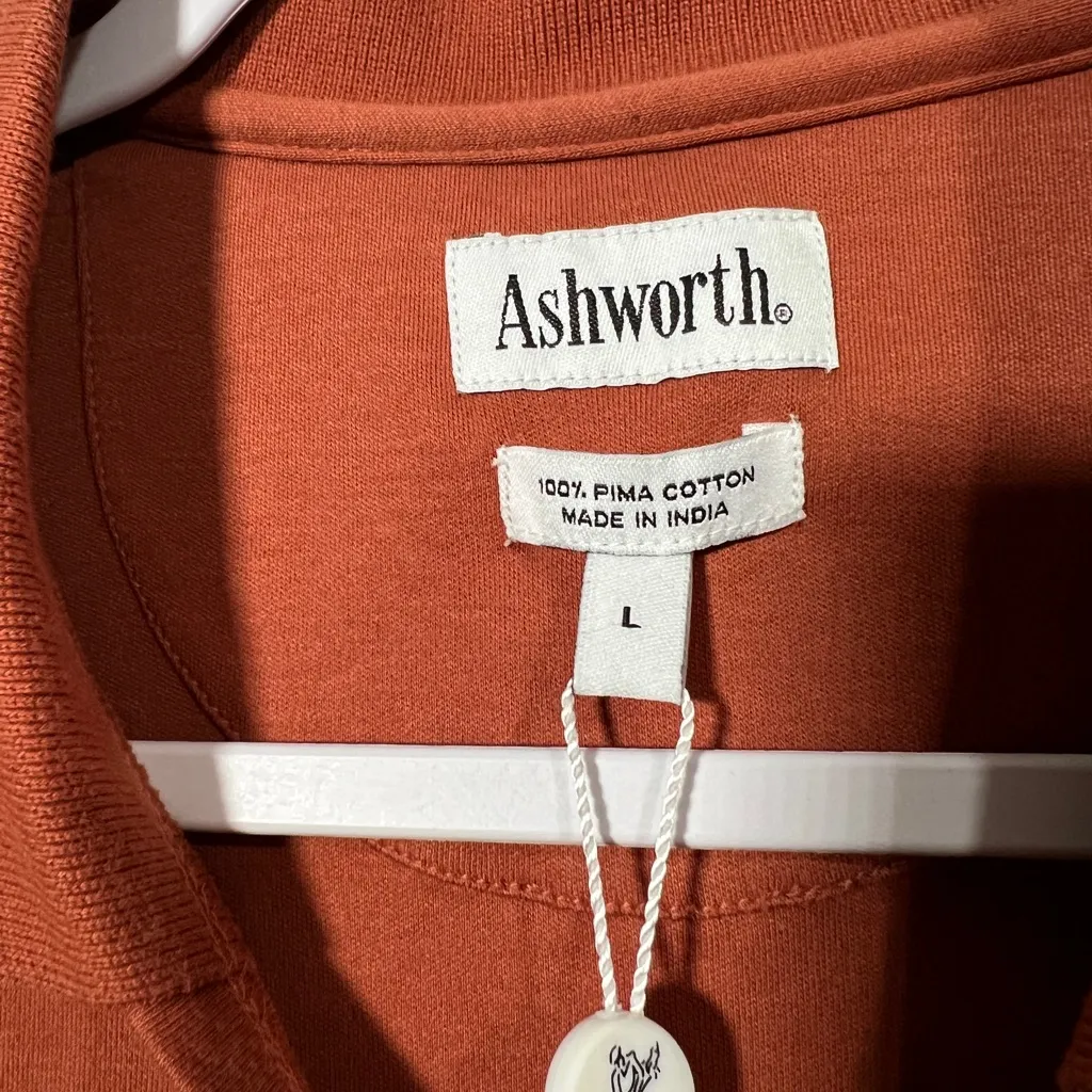 Ashworth Women’s Golf Polo Shirt in Burnt Orange Size Large - Image 5