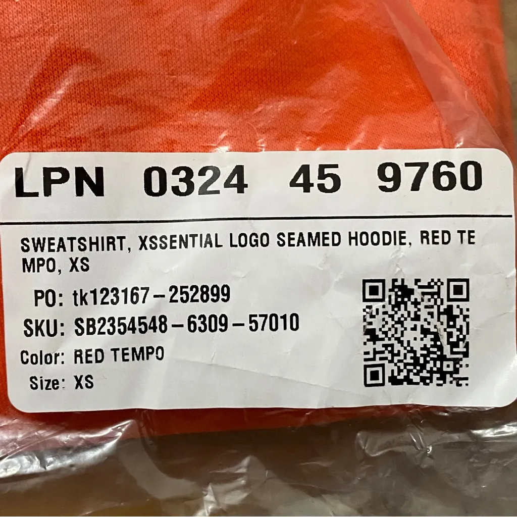 NWT Savage X Fenty Xssential Hoodie With Logo | Size: XS Red - Image 4