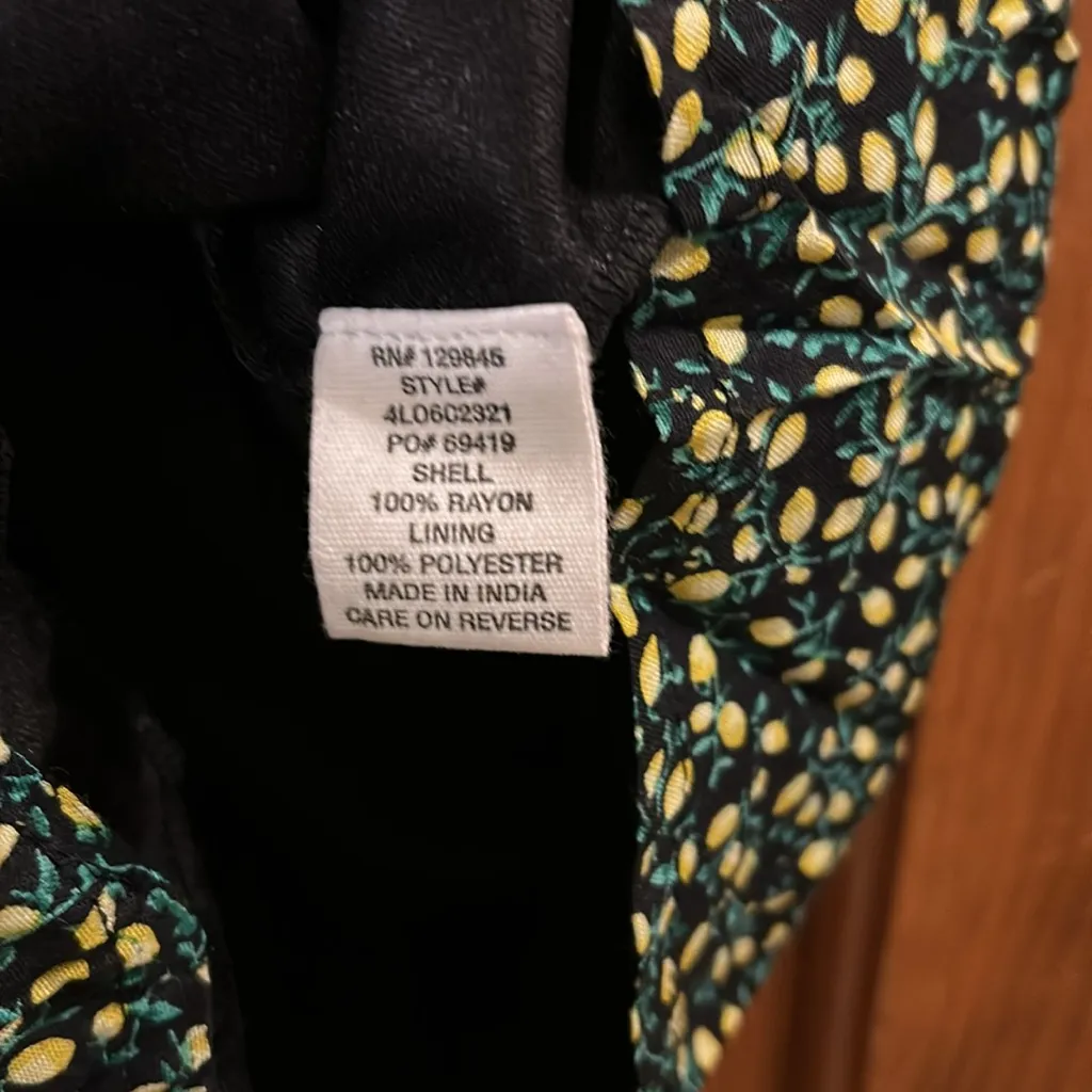 Bailey Blue Lemon Print Strapless Romper, Medium, NWOT - Image 8