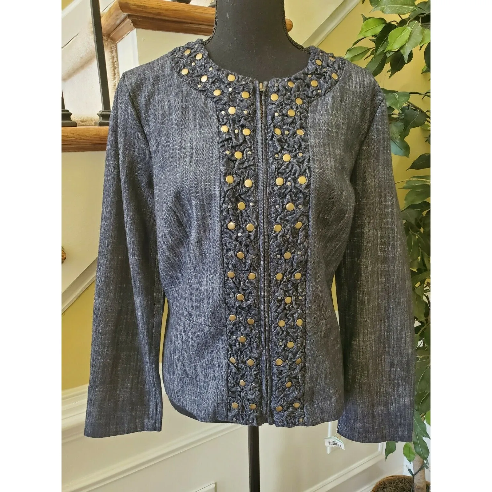 NWT JM Collection Black White 8 Women's Button Jacket Blazer - Image 10