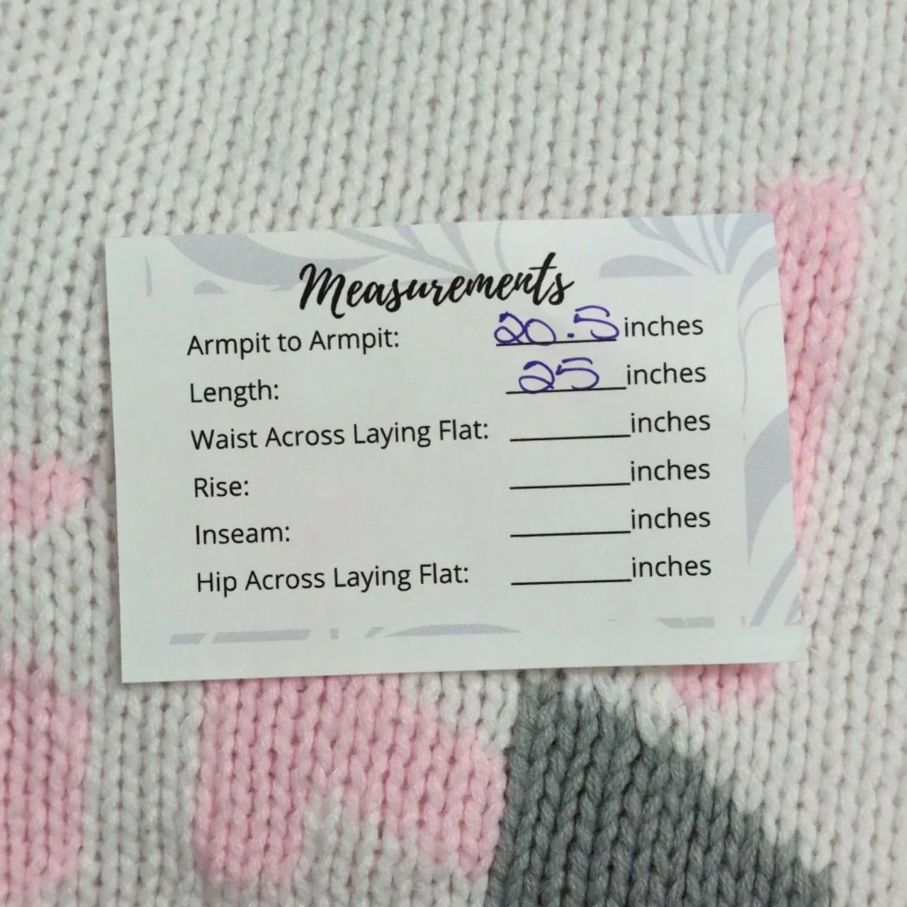 Ski Bunny Sweater White Pink Blue Graphic Crew Neck VTG Knit Sweater FLAW Size undefined - Image 8