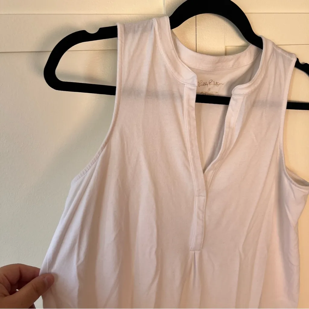 Lilly Pulitzer Women’s Raisa White Tank‎ Top Sleeveless Size Small - Image 4