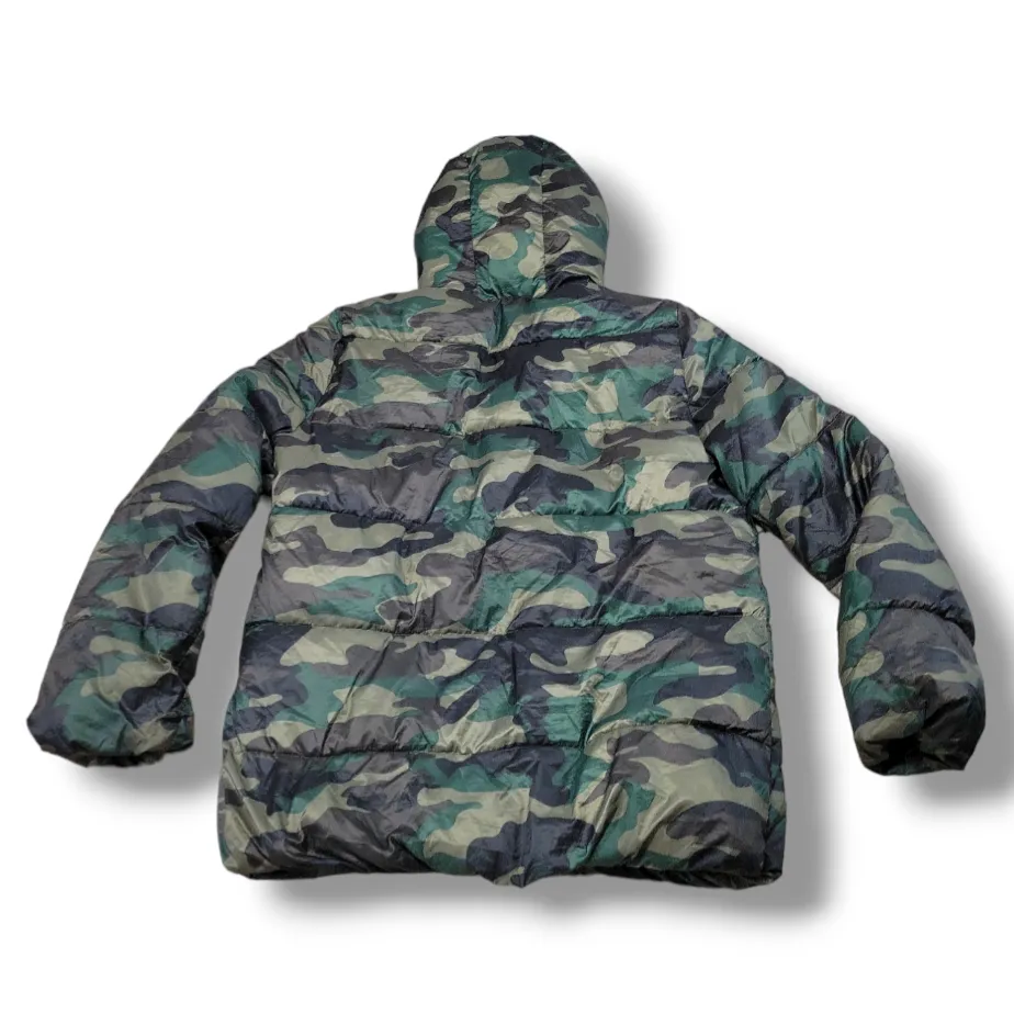 Forever 21 Jacket Size Small Puffer Jacket Full Zip Up Button Up Camouflage Camo  - Image 3
