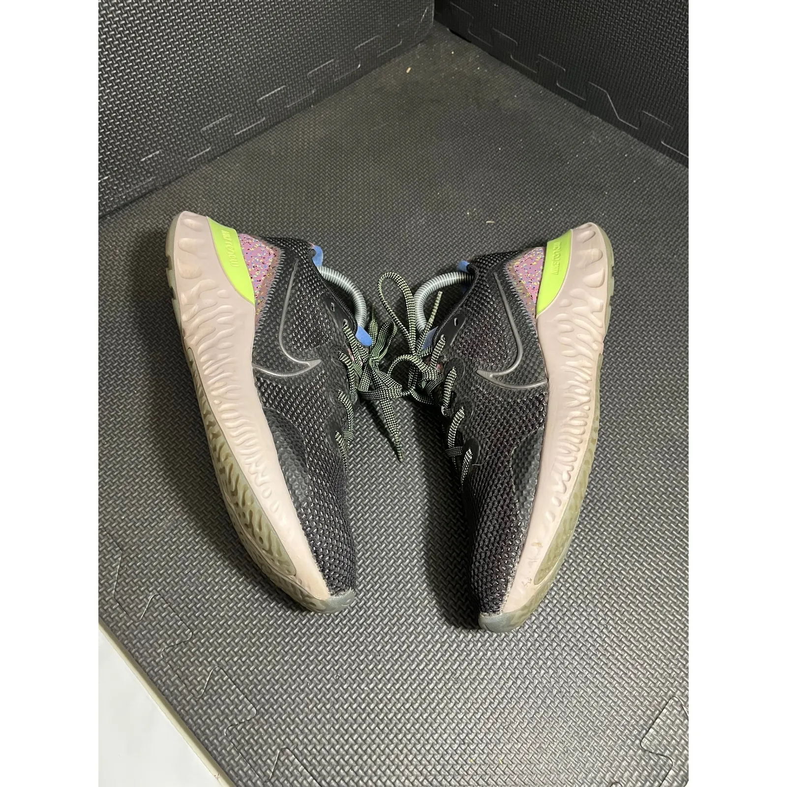 Nike Womens Renew Run CT3515-001 Black Running Shoes Sneakers Size 9 Athletic - Image 4