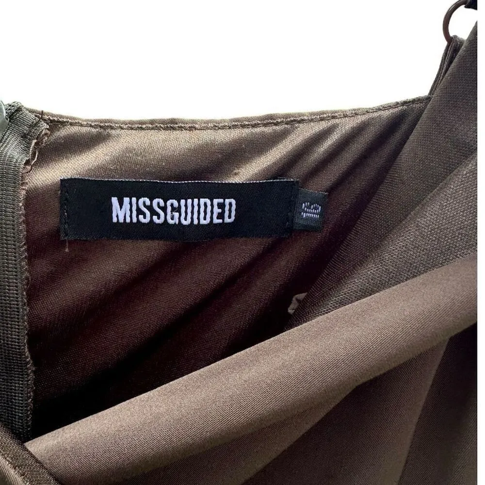 Missguided Wrap Romper Spaghetti Straps Knee Length Size 16 - Image 6