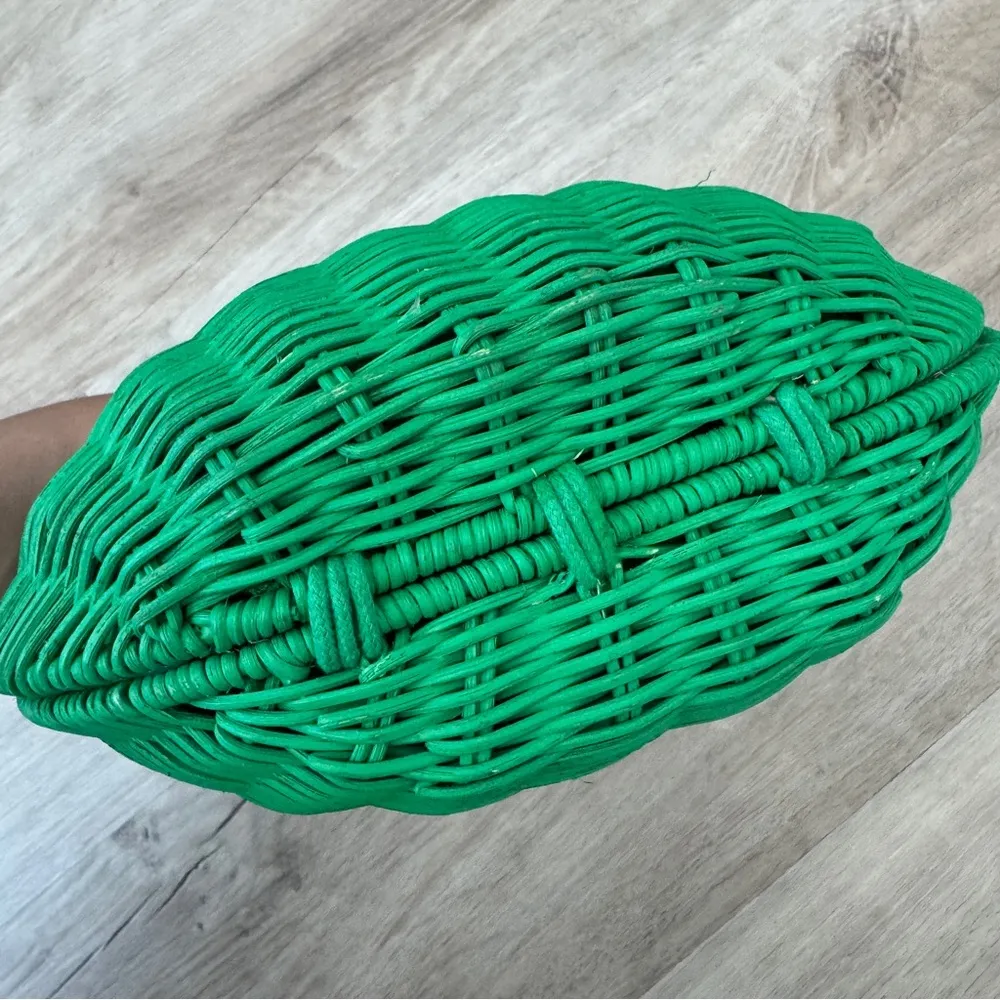 Kate Spade x Target Green Wicker Crescent Bag - Image 6