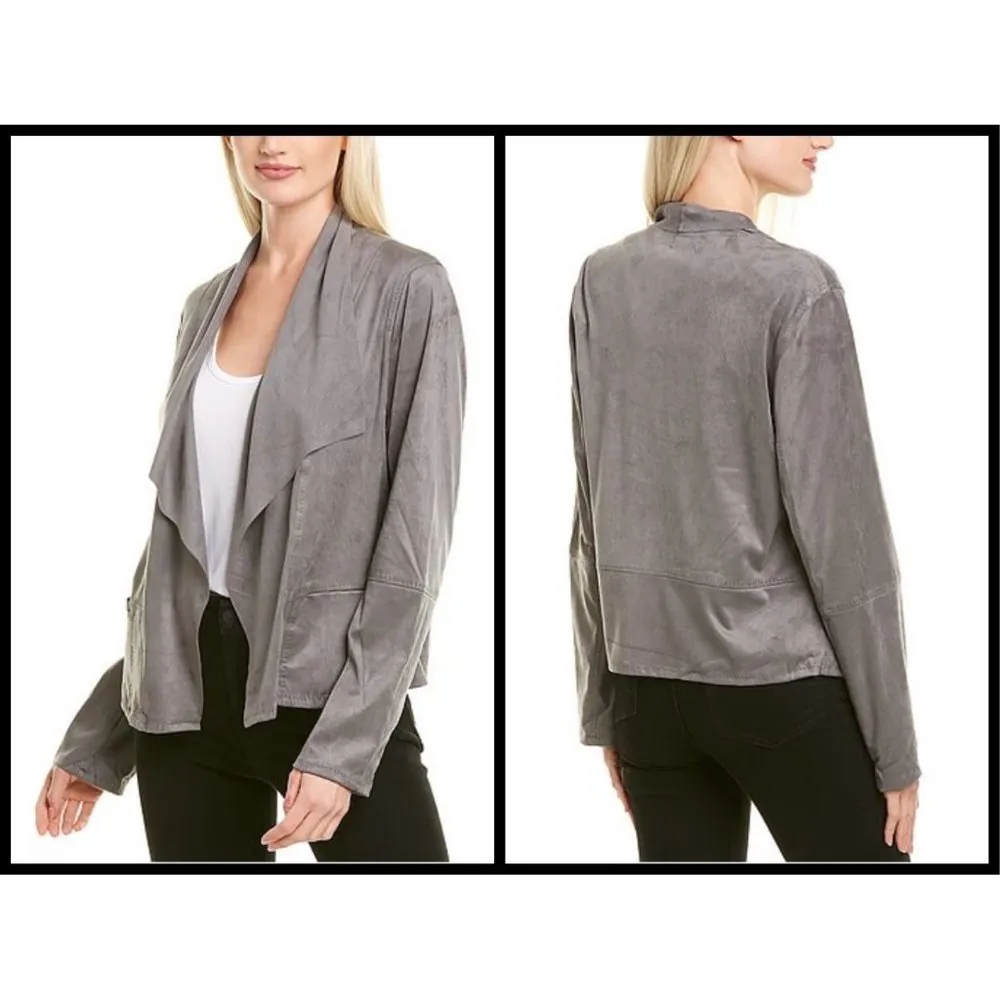 💕MAX STUDIO💕 Faux Suede Drape Front Jacket NWT - Image 4